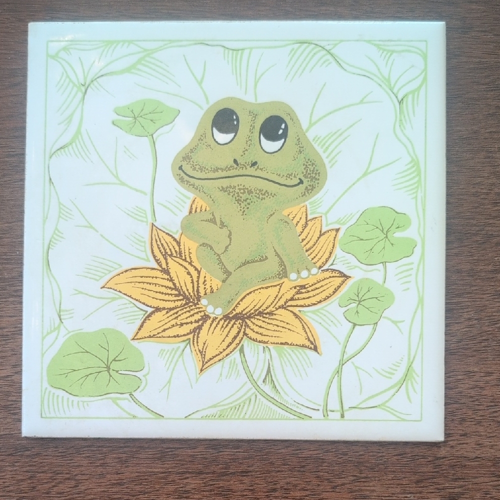 Vintage Sears & Roebuck Neil The Frog Tile Trivet Replacement Decor